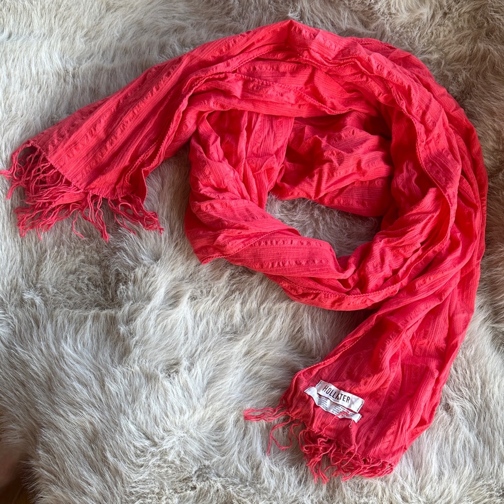 Vintage Hollister Coral Scarf